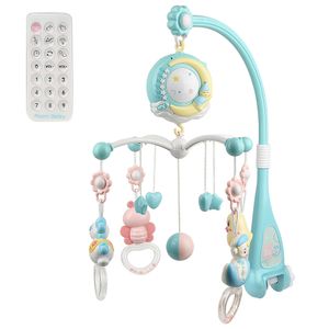 WYCTIN Baby Mobile für Kinderbett Krippe mit Licht und Musik,Projektor und Fernbedienung Blau