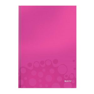 LEITZ Notizbuch WOW DIN A5 liniert, pink-metallic Hardcover 160 Seiten