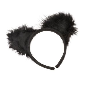 Bristol Novelty Uni kočičí uši do vlasů Marabou BN1205 (jedna velikost) (černá)