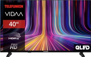 Telefunken QLED Fernseher 40 Zoll Smart TV VIDAA QF40VP750S Full HD Fernseher HDR TV Triple-Tuner