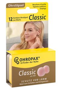 Ohropax, Zatyczki do uszu Classic, 12 sztuk (PRODUKT Z NIEMIEC)