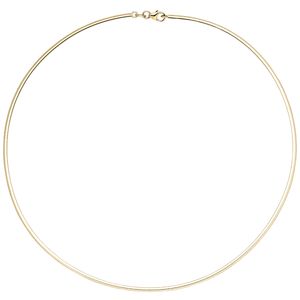 2mm Halsreif Reif Kette 333 Gold Gelbgold flach 45cm Halskette Halsschmuck