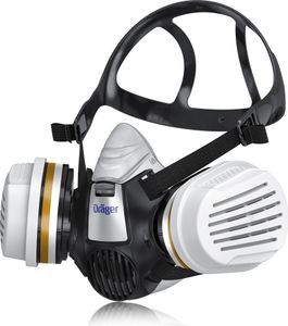 Dräger X-plore 3300 Maler Halbmasken-Set inkl. A2 P3 Kombi-Filter | Größen S/M/L | gegen Gase, Dämpfe, Fein-Staub und Partikel |  Größe: M