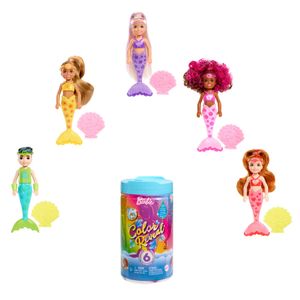 Barbie Color Reveal Puppe Meerjungfrau, Chelsea Farbwechsel, Anziehpuppe