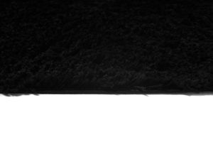 Koberec Obývacia izba Spálňa Jednofarebný Moderný dizajn Košatý Vysoký vlas Dlhý vlas Čierny Mäkký Obdĺžnikový  80 x 150 cm