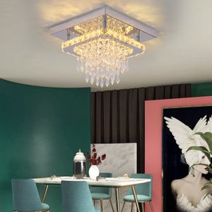 Fortuna Lai Modern LED Kristall Deckenleuchte Kronleuchter Wohnzimmer Eingangsgang Lampe 21W(Veränderbar)