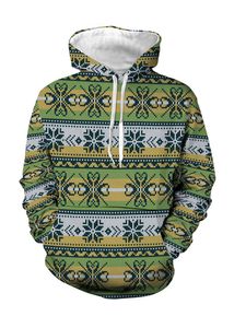 Damen Draw String Sweatshirt Winter Schneeflocken Gedruckt Hoodies Lässig Weihnachtsbaum-Kapuze-Tops,Farbe:Stil F,Größe:L