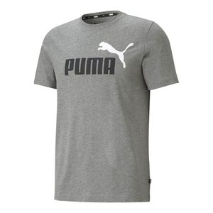 PUMA ESS   2 Col Logo Tee MEDIUM GRAY HEATHER L