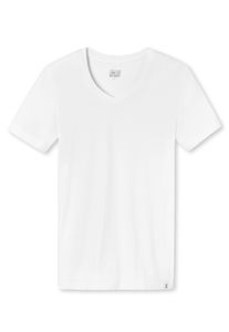 Schiesser Herren T-shirt V-Ausschnitt Long Life Soft weiss 6/L