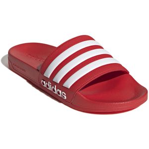 Adidas Damen Herren Badeschuhe Badelatschen Poolsandalen Adilette Shower, Farbe:Rot, Artikel:-5923 red / white, Schuhgröße:EUR 43