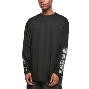 Urban Classics Chinese Symbol Oversized LS black - S