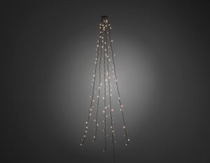 Konstsmide - LED Baummantel mit Ring,für Weihnachtsbaum, 5 Stränge  à 50 Dioden , vormontiert, 250 warm weiße Dioden, 24V Innentrafo, dunkelgrünes Kabel; 6362-120