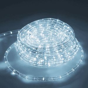 ECD Germany LED Lichtschlauch Lichterschlauch 20 Meter - KaltWeiß 6000K - 36 LEDs/m - Innen/Außsen - IP44 - Lichterkette Lichtband Licht Leucht Dekoration Schlauch Leiste Streifen Strip