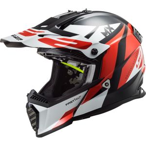 LS2 MX437 Fast EVO Mini Strike schwarz / weiß / rot S