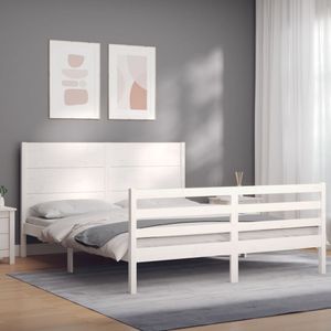 Maison Exclusive Rám postele s poschodovou posteľou Maison Exclusive biely 160 x 200 cm masív