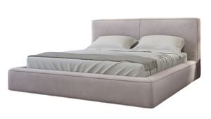 FURMEB24 - KALI 120 x 200 cm - Postel Boxspring s matrací a dvěma zásuvkami - Čalouněná postel s dřevěným rámem - Manželská postel s vysokým čelem - Jasmín - růžová