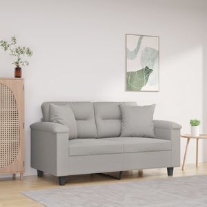vidaXL Dekoračný vankúš 2 ks Svetlosivá látka z mikrovlákna 40x40 cm