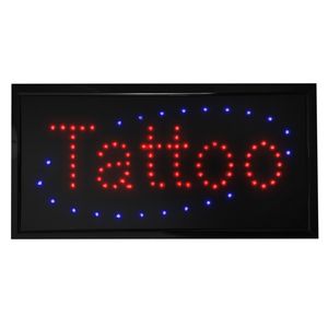 LED Reklame Leuchtschild, 48 x 25 cm, Tattoo