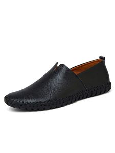 Einfarbige Lederschuhe Für Herren Business-Schuhe Aus Leder Mit Weicher Sohle Atmungsaktive Slipper,Farbe: Schwarz,Größe:50