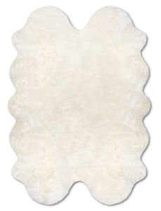 Heitmann Fellteppiche aus 4 Einzelfellen, ca. 185 x 125 cm naturweiß