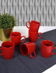 Hermia Concept, Angele- KRM1641, rot, Kaffeebecher, 100% Keramiksteinzeug