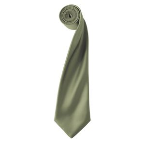 Premier Herren Satin-Krawatte, unifarben RW1152 (Einheitsgröße) (Olive)