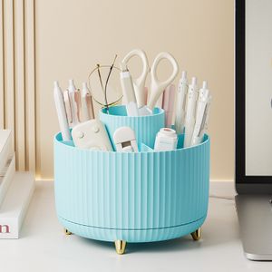 Desk Organizer,Kosmetischer Organizer, Pen Holder Rotating- 360° drehbarer Stifthalter mit 5 Fächern für Büro, Schule und andere Schreibwaren