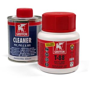 Spar-SET> Griffon PVC Kleber T-88, 100 ml + Cleaner 125ml
