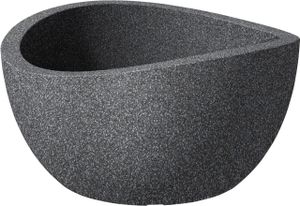 Scheurich 252/40 Übertopf Wave Globe Bowl Schwarz Granit - 39,3 cm x 39,3 cm x 21 cm; 55367