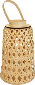 WANDERLUST DECO Braune Bambus-Kerzenlaterne, T26,5 x 41 H cm