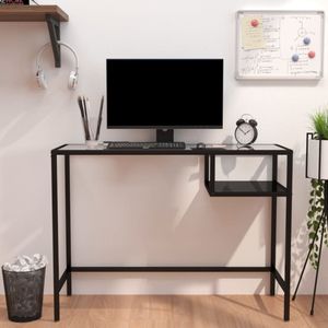vidaXL Computertisch Schwarz 100x36x74 cm Glas vidaXL Computertisch Schwarz 100x36x74 cm Glas