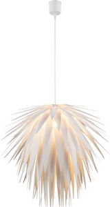 Globo Lighting Hängeleuchte Kunststoff weiß, Kunststoff weiß, Kabel PVC Weiß, Höhe kürzbar, ø: 495mm, H: 1400mm, exkl. 1x E27 60W 230V