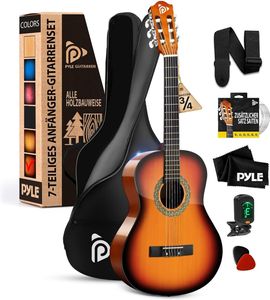 Akustická gitara Pyle pre začiatočníkov, 3/4 juniorská veľkosť nástroja pre deti, dospelých, 91,4 cm Sun Burst