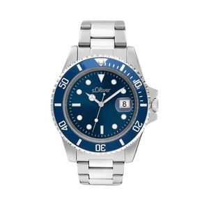 s.Oliver Herren Uhr Armbanduhr Edelstahl silber 2036547