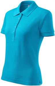 Damen Poloshirt - Farbe: türkis - Größe: 2XL