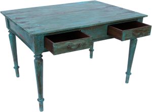 Antiker Schreibtisch mit 2 Schubfächern - Modell 31, Braun, Holz, 76*119*86 cm, Schreibtische & Schreibpulte