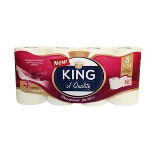 King Quality Toilettenpapier 8 Rollen 4lagig