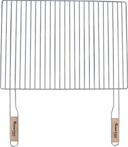 Grillrost 54x38cm mit 2 Holzgriffen Stahl verchromt Grillgitter Grillaufsatz Ersatzrost Grillrost 54x38cm mit 2 Holzgriffen Stahl verchromt Grillgitter Grillaufsatz Ersatzrost