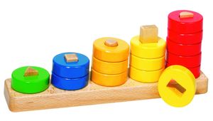 goki 58968 Sortierspiel Lerne Zählen mit Ringen, bunt (1 Stück)