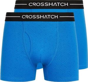 Crosshatch - Pánské boxerky "Hexter" (2-pack) BG858 (L) (Modrá)
