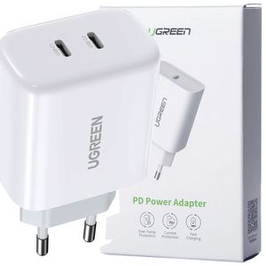 UGREEN USB-C+USB-C 40W PD Wall Charger (20W+20W) EU White