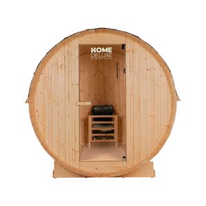 HOME DELUXE Outdoor Fasssauna LAHTI - ideal für 4 Personen aus Fichtenholz