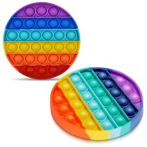 Push It Fidget Bubble Pop Trend Anti Stress Spielzeug TikTok Toy Reisespiel Kind, Form:Kreis 12.5 x 12.5 cm