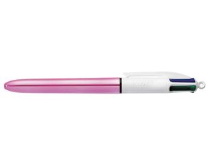 BIC Druckkugelschreiber 4Colours Shine Strichstärke: 0,32 mm pink / weiß