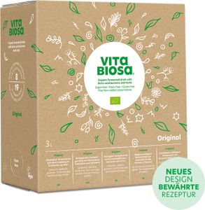 Vita Biosa Original 3 L Bag-in-Box, ziołowy napój fermentowany z bakteriami kwasu mlekowego, organiczny