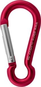 Mini Schnapper 6 cm (Materialkarabiner) - Aliens, Farbe:rot