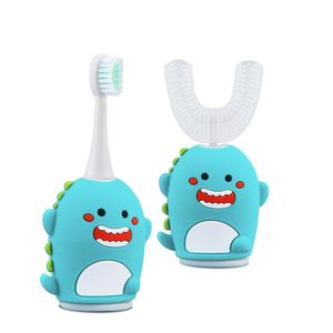 CkeyiN Smart 360 ° U-Form Sonic Elektrische Zahnbürste Automatische Silikon-Ultraschallzahnbürste für Kinder
