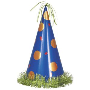 Unique Party - Puntíkatý vzor - Párty klobouk "Jumbo" SG28352 (jedna velikost) (modrá/zelená/oranžová)