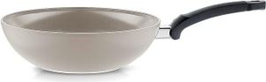 Fissler Ceratal / Aluminium-Wok (Ø 28 cm, 3,7 L) Keramik-Bratpfanne beschichtet antihaftend, hoher Rand, frei von PFAS/PTFE,  Germany – Induktion