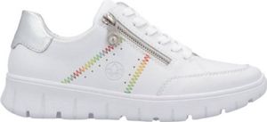 Rieker  Damenschuhe sportlicher Schnürer Weiß Freizeit, Schuhgröße:39 EU